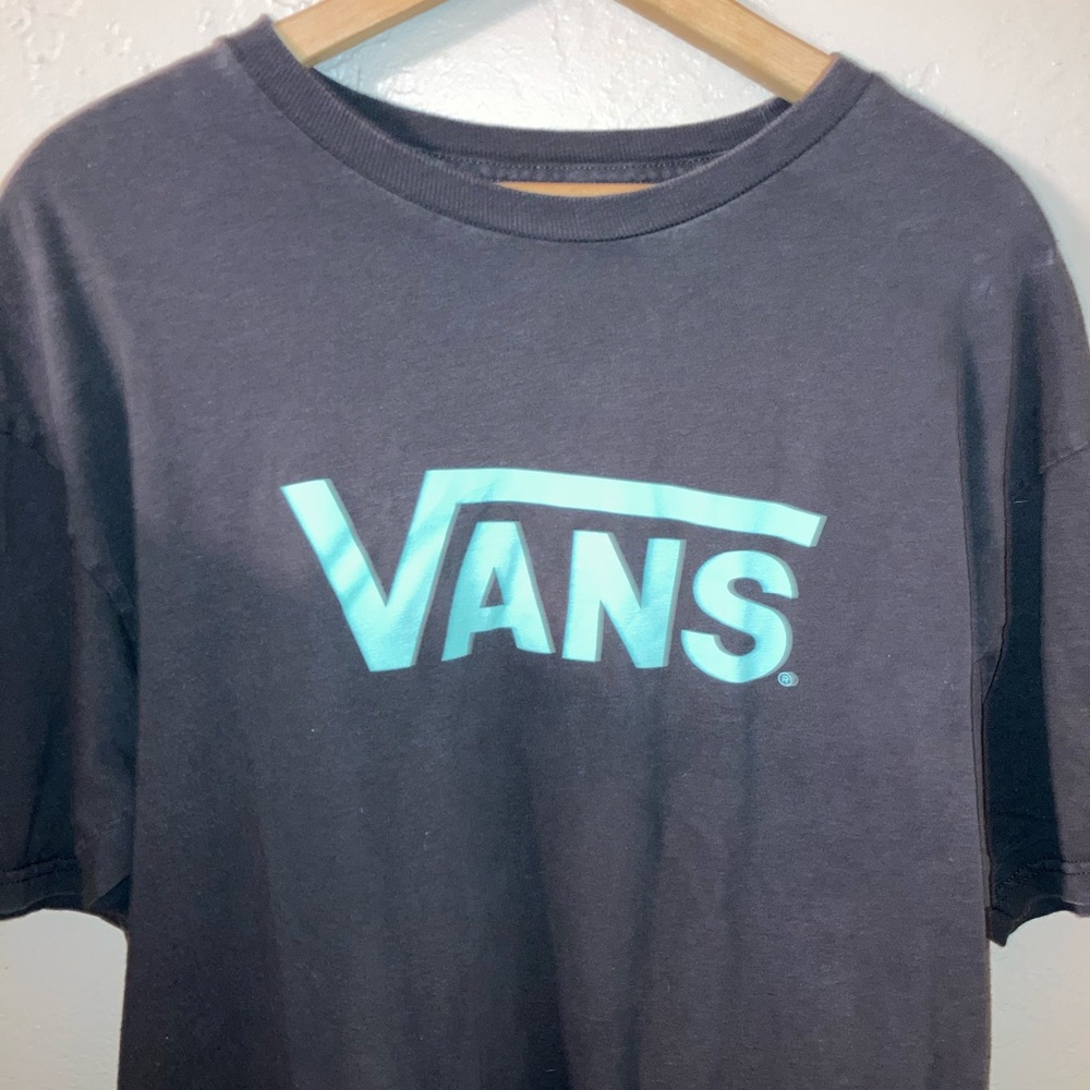 Black and teal vans t shirt